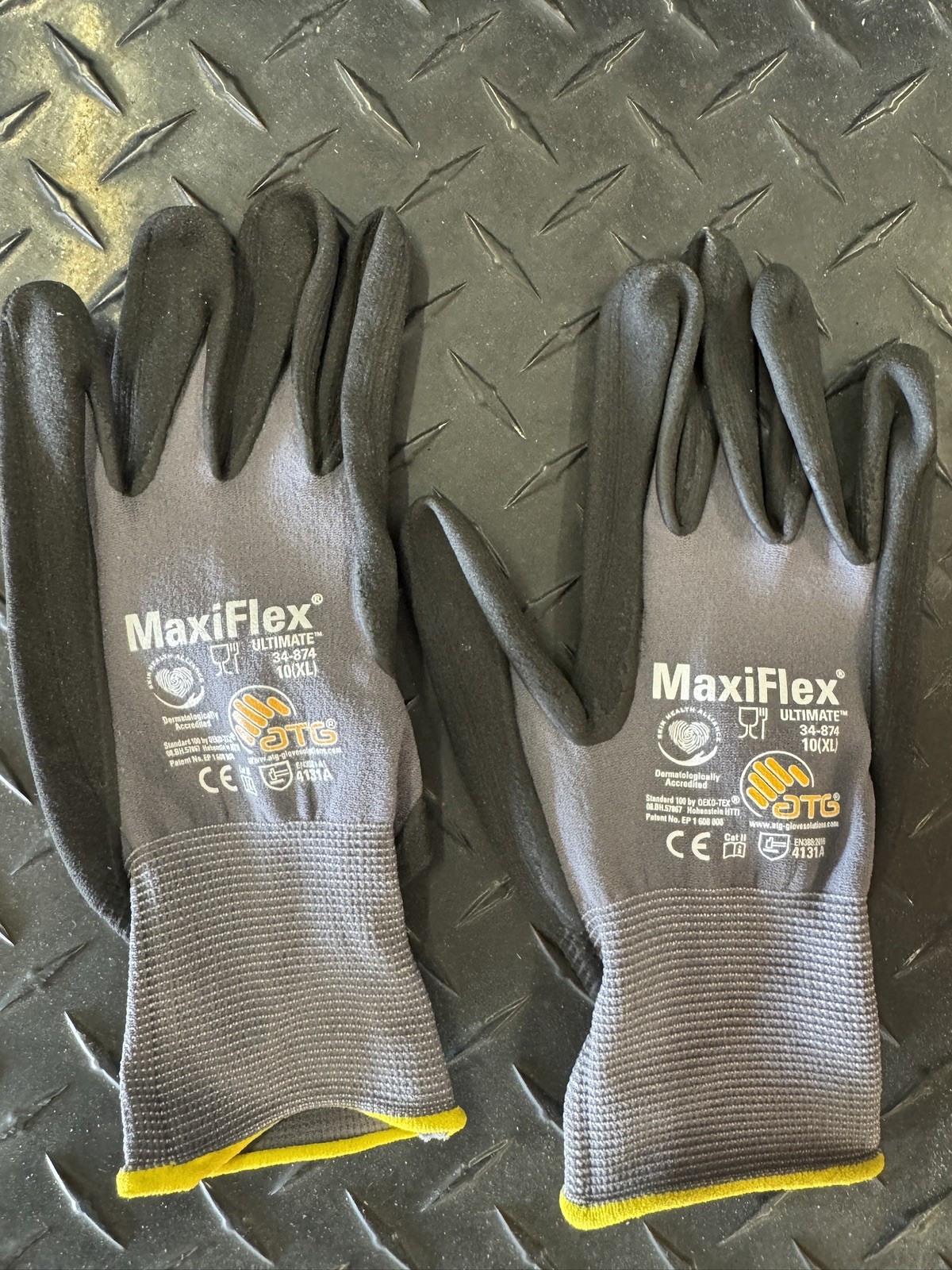ATG 34-874 MaxiFlex Ultimate Grip Coated WORK GLOVES 12 pair XL