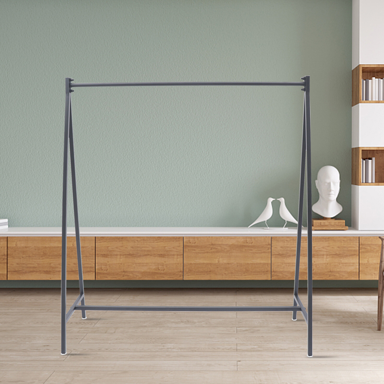 Clothes Rack Metal Garment Rack Clothes Display Stand Black For Clothing Store