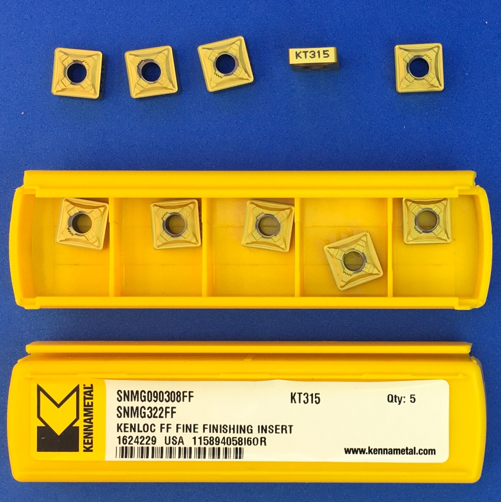 5pc KENNAMETAL SNMG 090308FF SNMG 322FF Cermet Inserts; KT315?Machinist