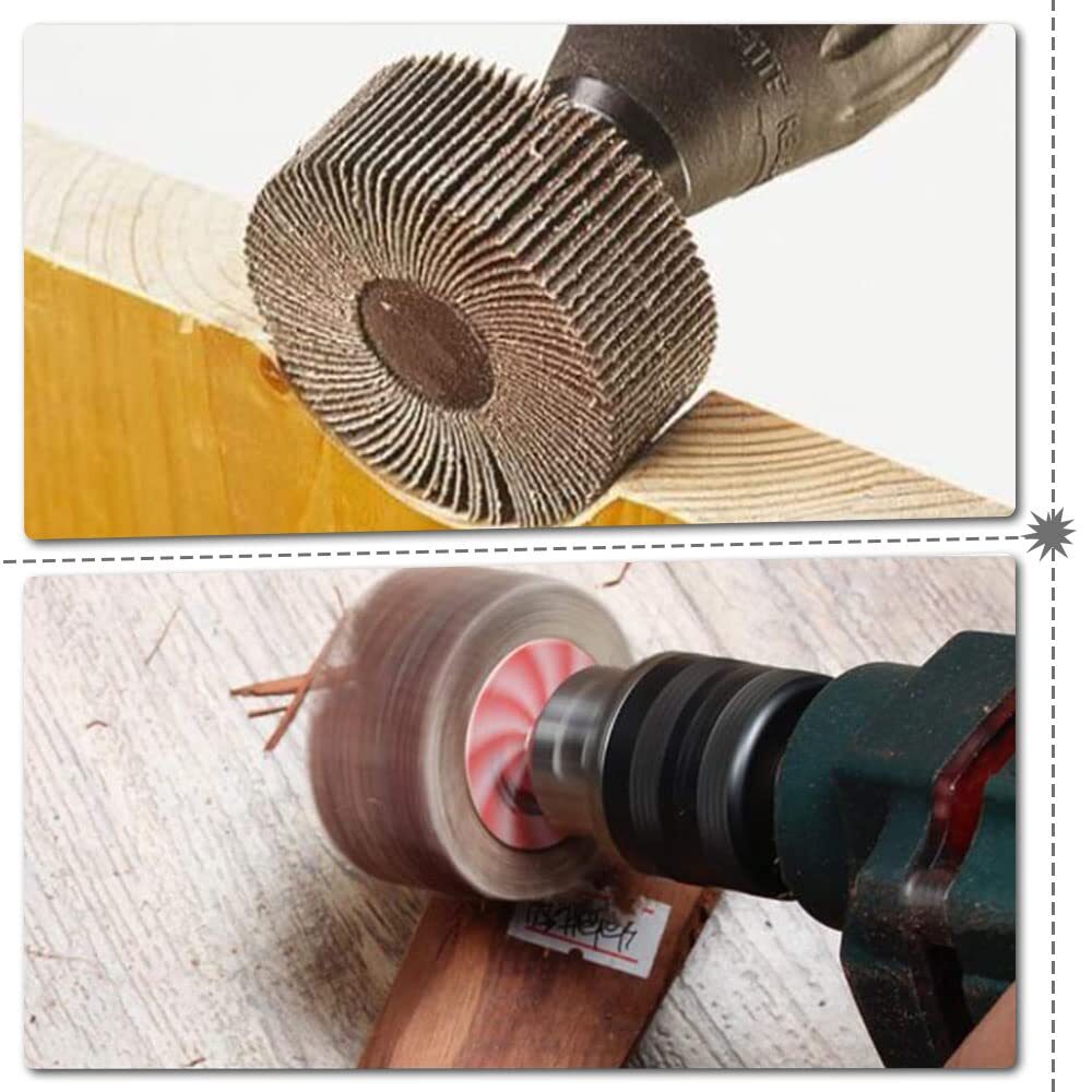 5PCS Drill Flap Wheel Sander 1-1/2x1x1/4″Flapper Sanding Grinding 40 80 120 Grit