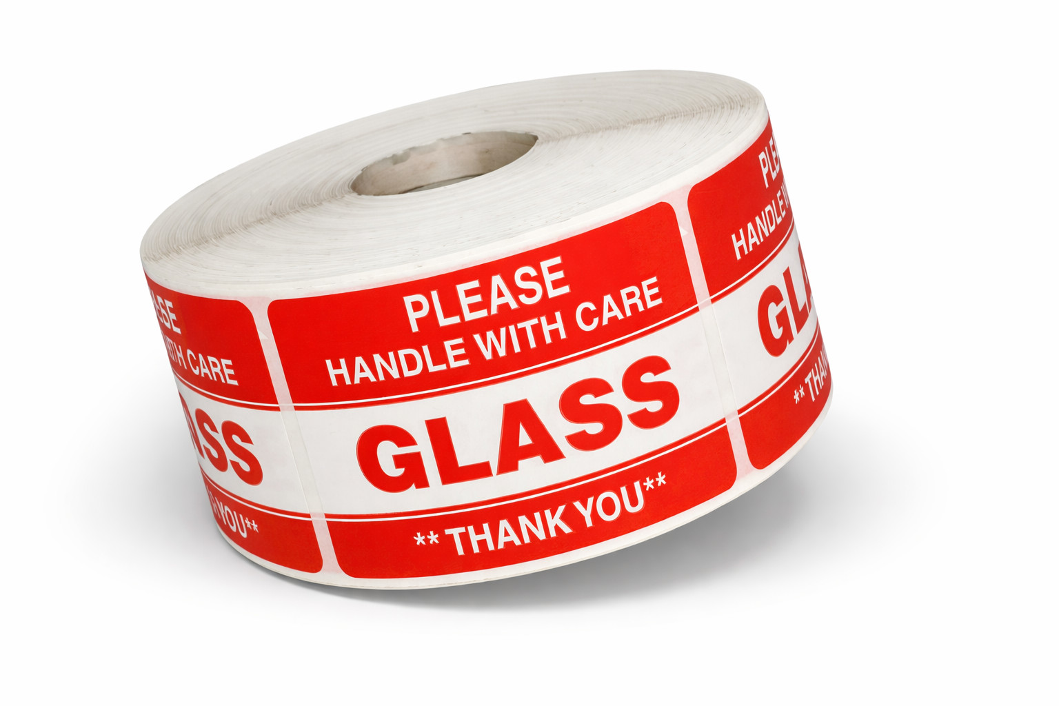 2×3 Please Glass Thank You Labels Fragile Shipping Stickers 500/RL, 1-40 Rolls