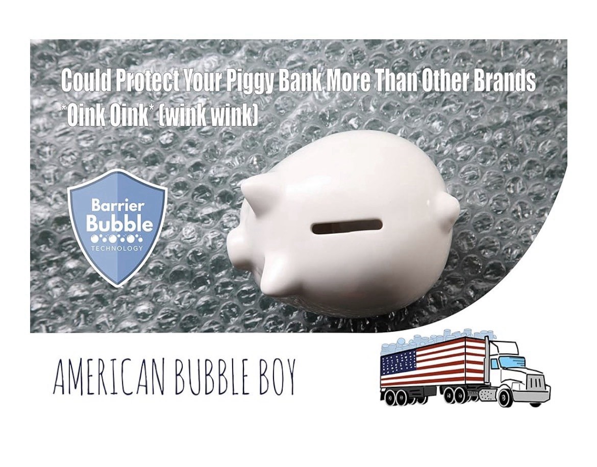 12″ Small Plus (3/16) American Bubble Boy Bubble Wrap – 700 Square feet 4 L Roll