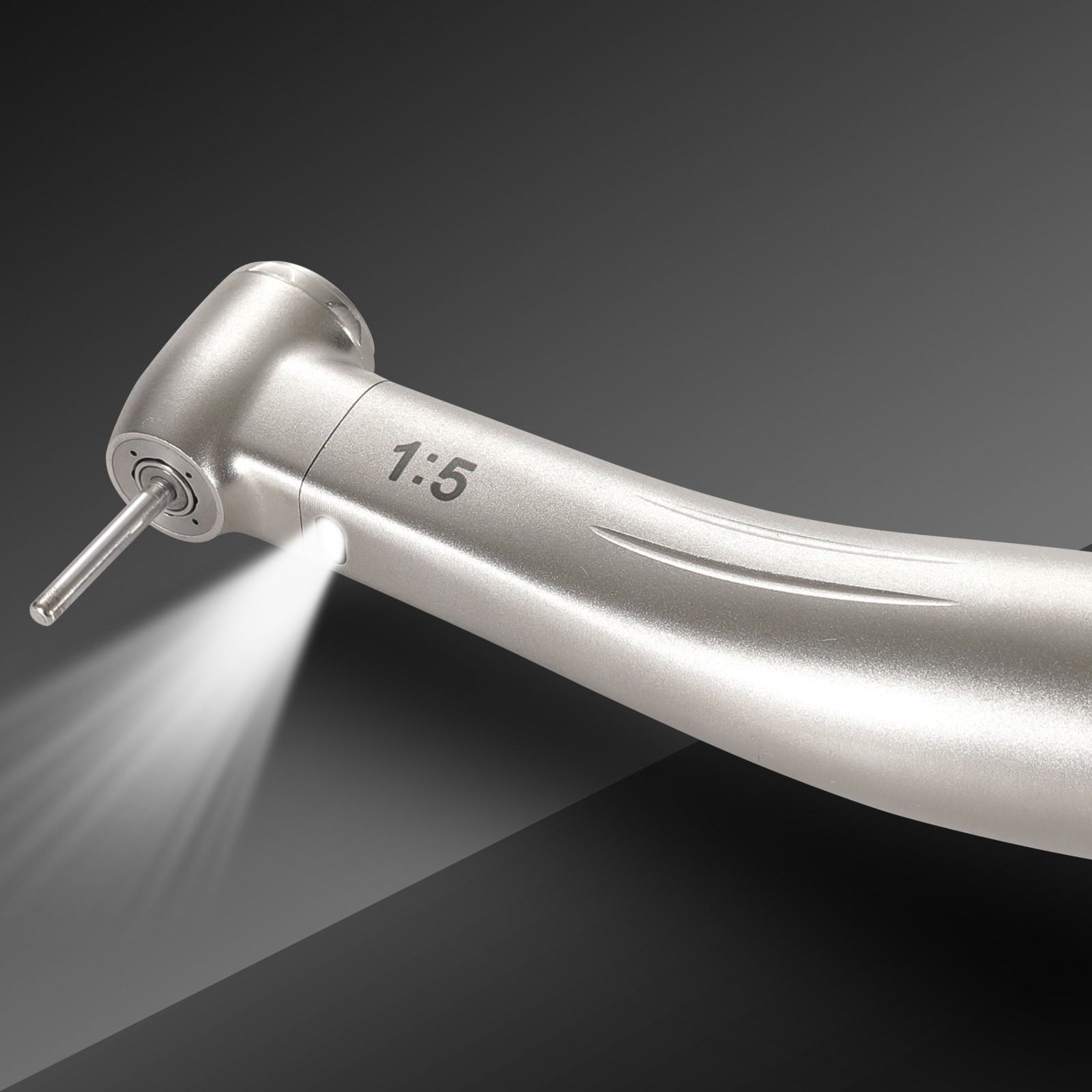 SANDENT 1:5 Increasing LED Fiber Optic Contra Angle Handpiece Red Standard Head