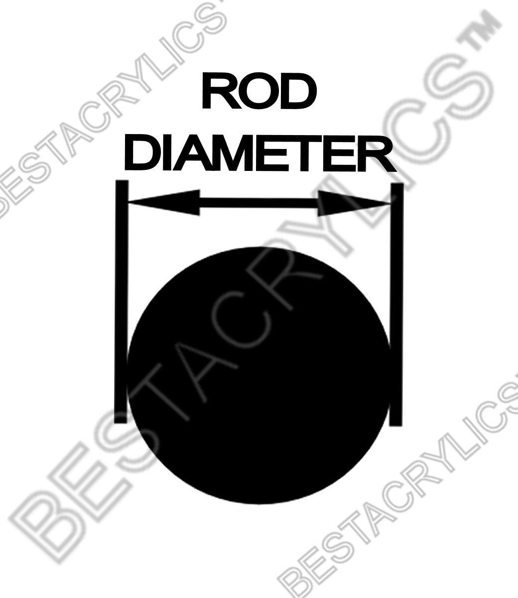 6 PCs CLEAR ACRYLIC PLEXIGLASS LUCITE PLASTIC ROD 1/2” DIAMETER 12” INCH LONG