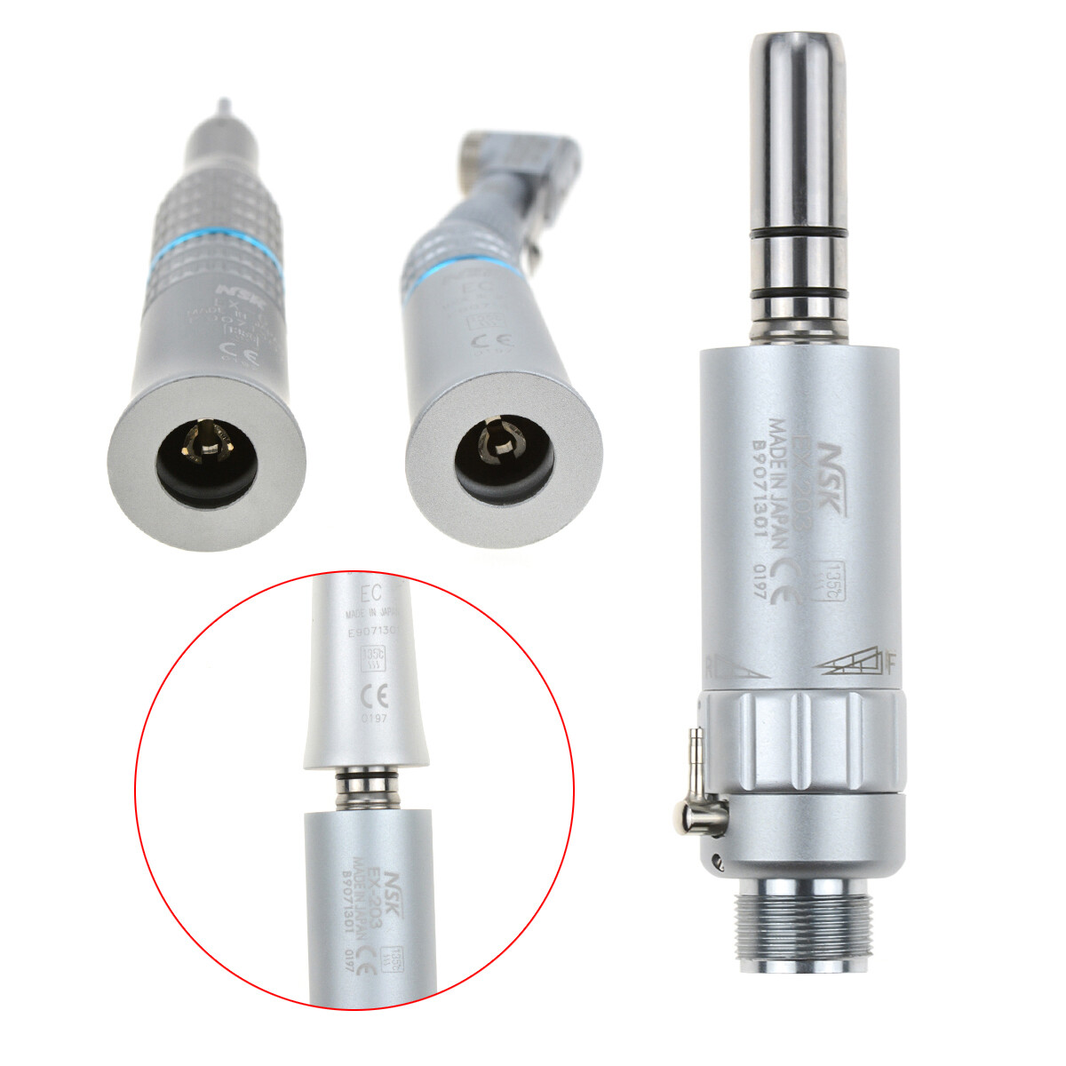 Dental Push Button High Speed & Low Speed Handpiece Nsk Type 2H Aluminum Case