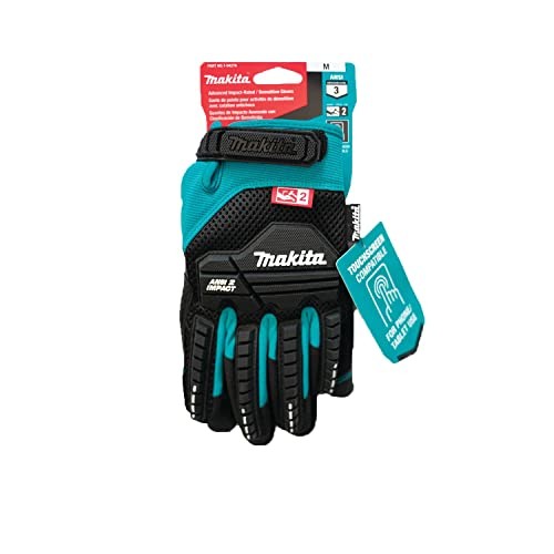 Makita Unisex Impact-rated T 04276 Advanced Demolition Gloves Medium