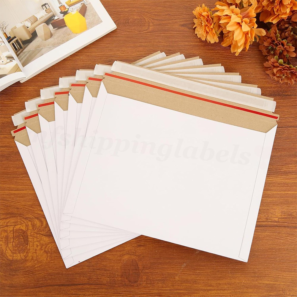 6.5 x 4.5 RIGID FLATS CARDBOARD ENVELOPE MAILERS DOCUMENT PHOTO SHIPPING WHITE