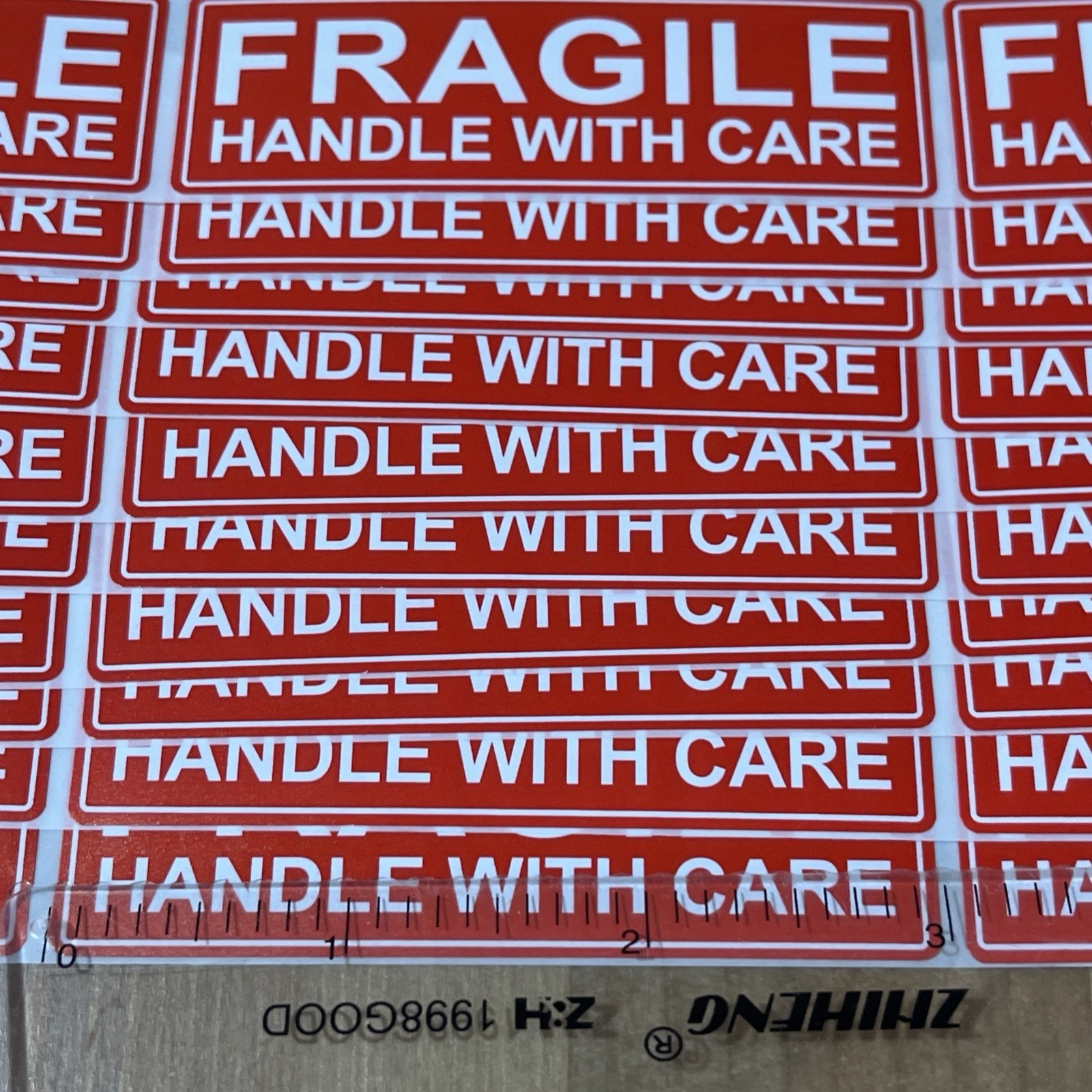 60pcs FRAGILE HANDLE WITH CARE 1″x3″ FRAGILE Stickers Packaging Safety Mailing