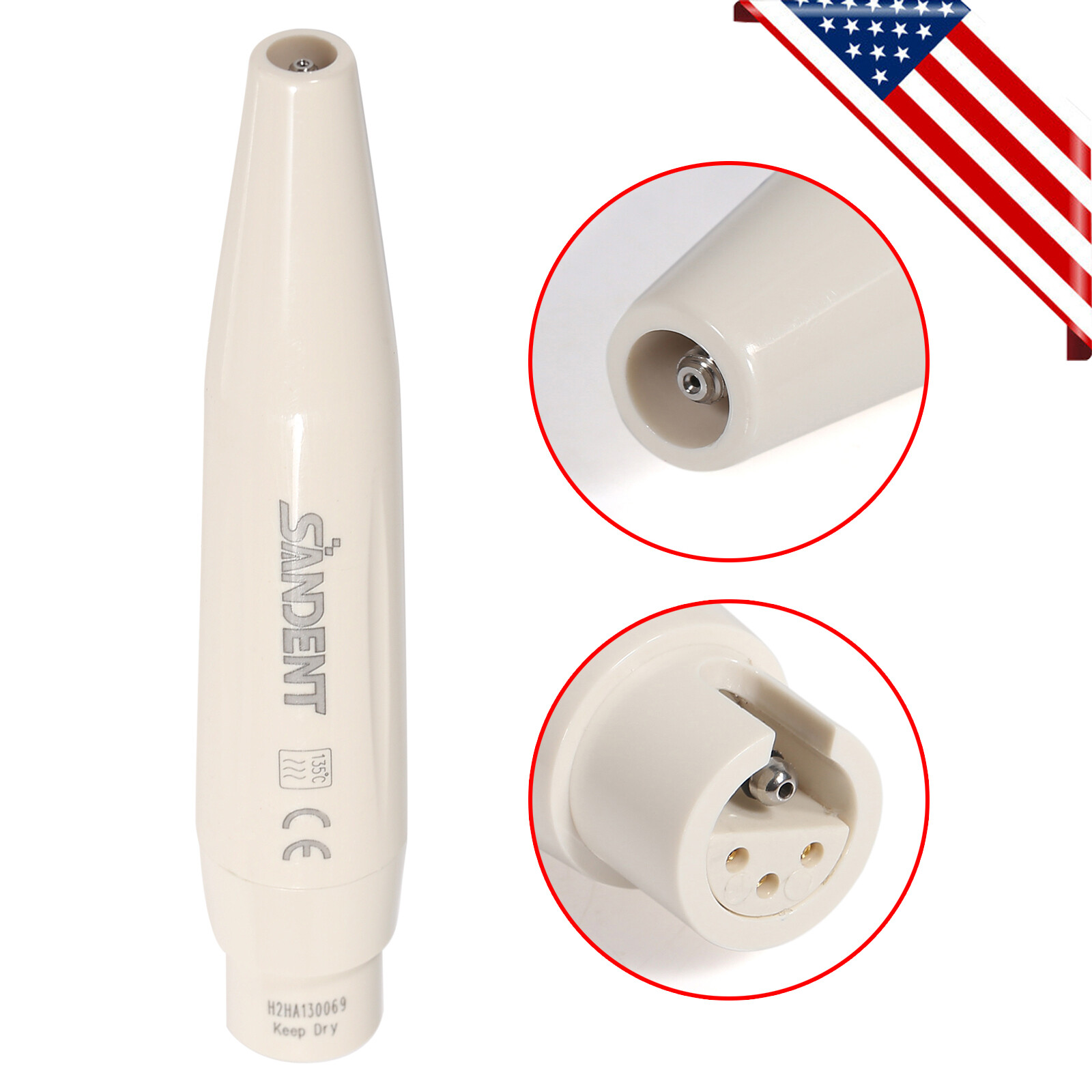USA SANDENT Dental Piezo Ultrasonic Scaler Handpiece Fit DTE SATELEC Tips SK-D1