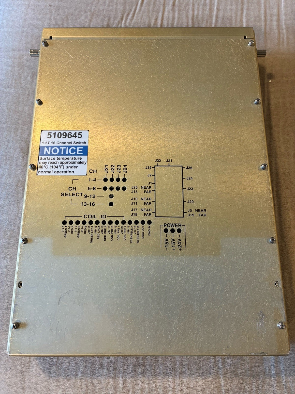 1.5T GE Signa MRI 16ch Switch 5109645 12x 15x 16x 23x