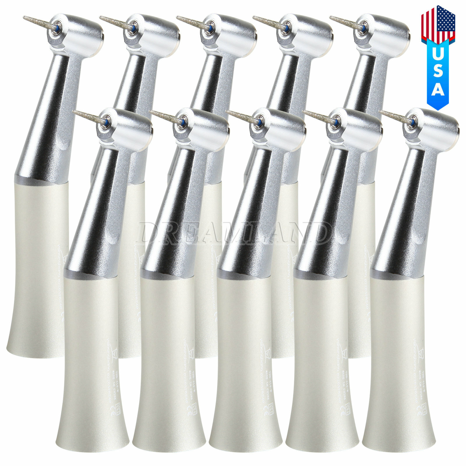 Dental Slow Low Speed Push Contra Angle Handpiece Fit FG 1.6mm Burs