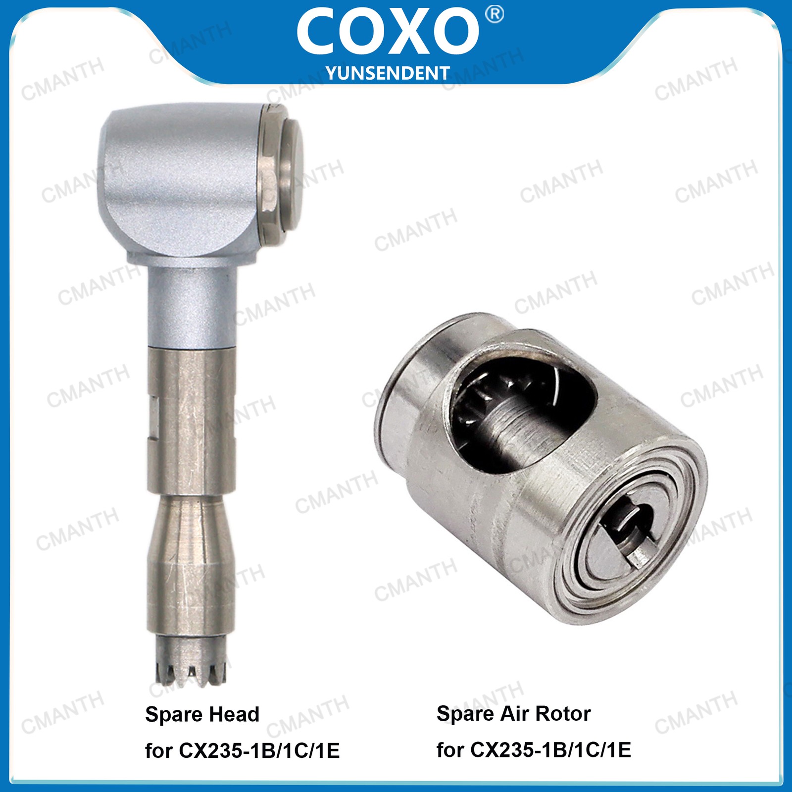 COXO Dental Contra Angle Straight Handpiece Fiber Optic 1:1 Inner Channel E Type