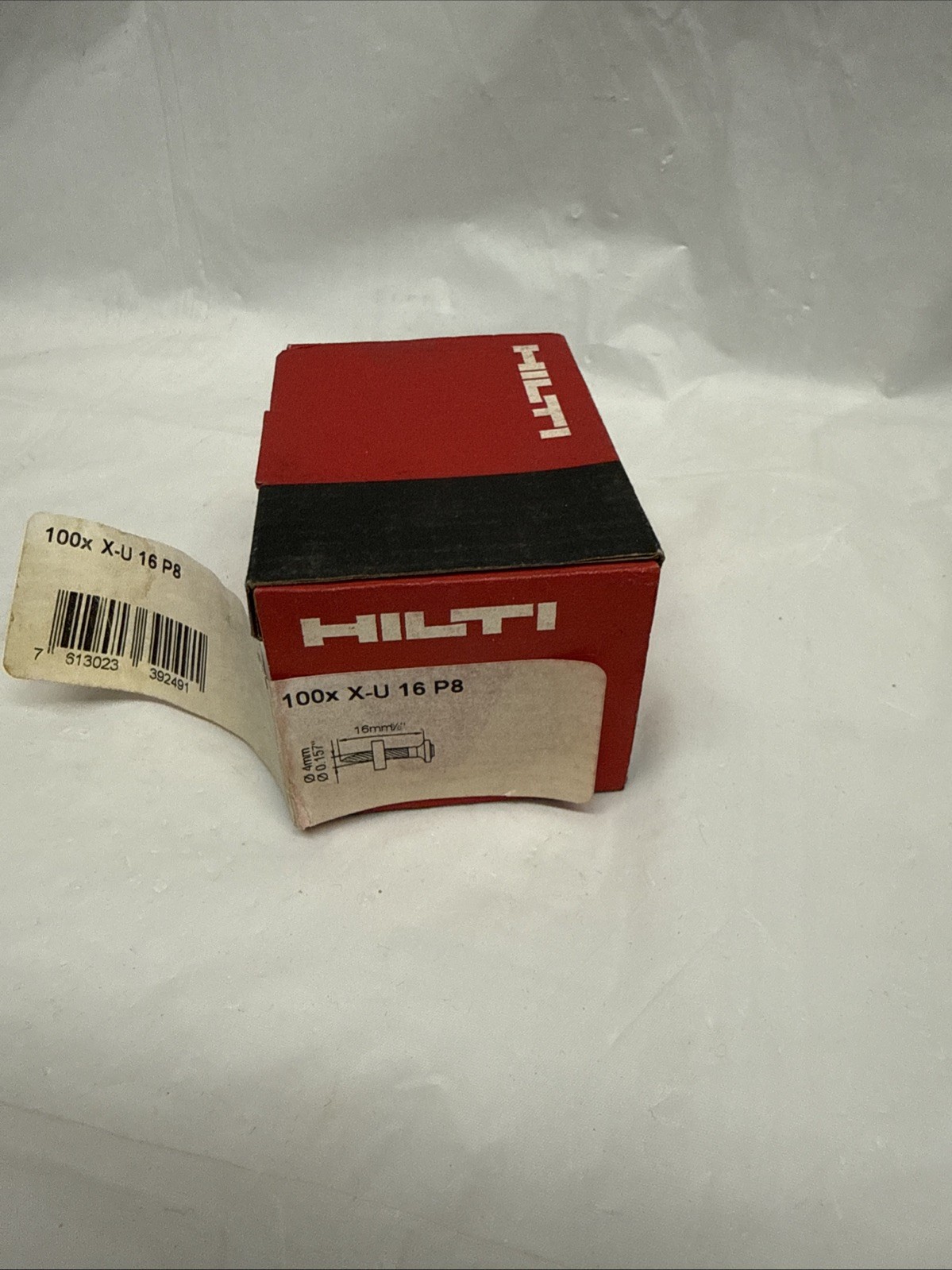 Hilti 100x X-U 16 P8 Fastener #237330 100 Count