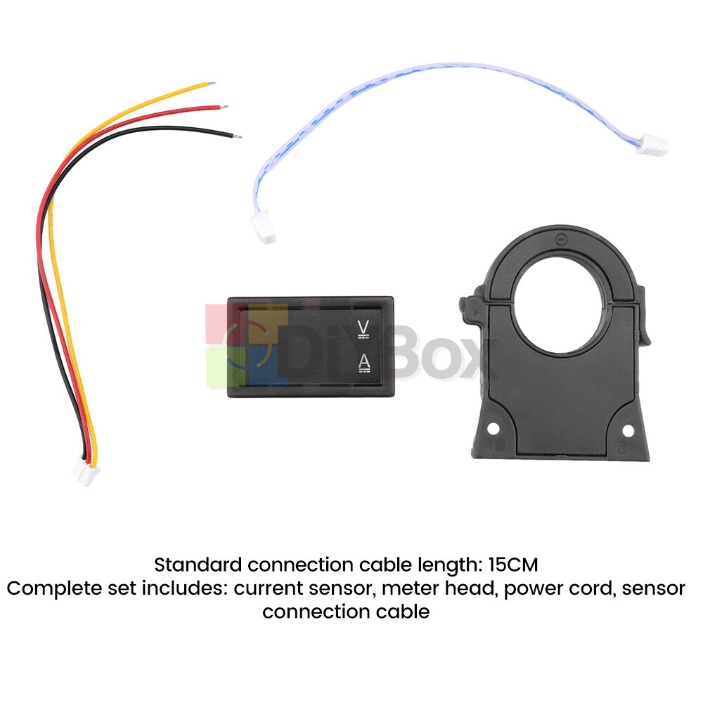 DC0-300V 50/100/200/400A Digital Current Voltage Meter Hall Ammeter Voltmeter