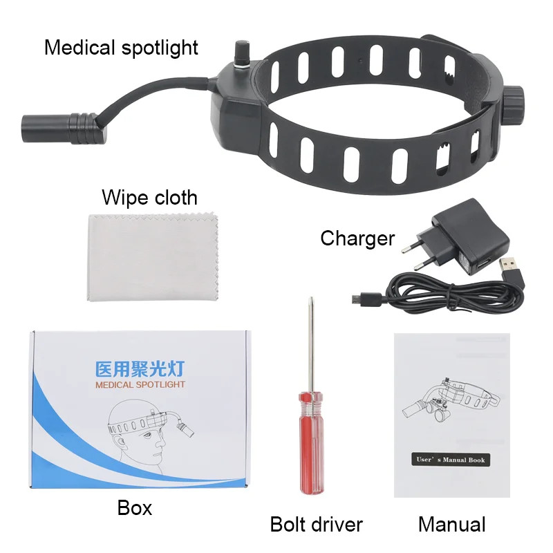 5W Surgical Headlight Dental LED Headlamp Head Band Portable Medical Front Light