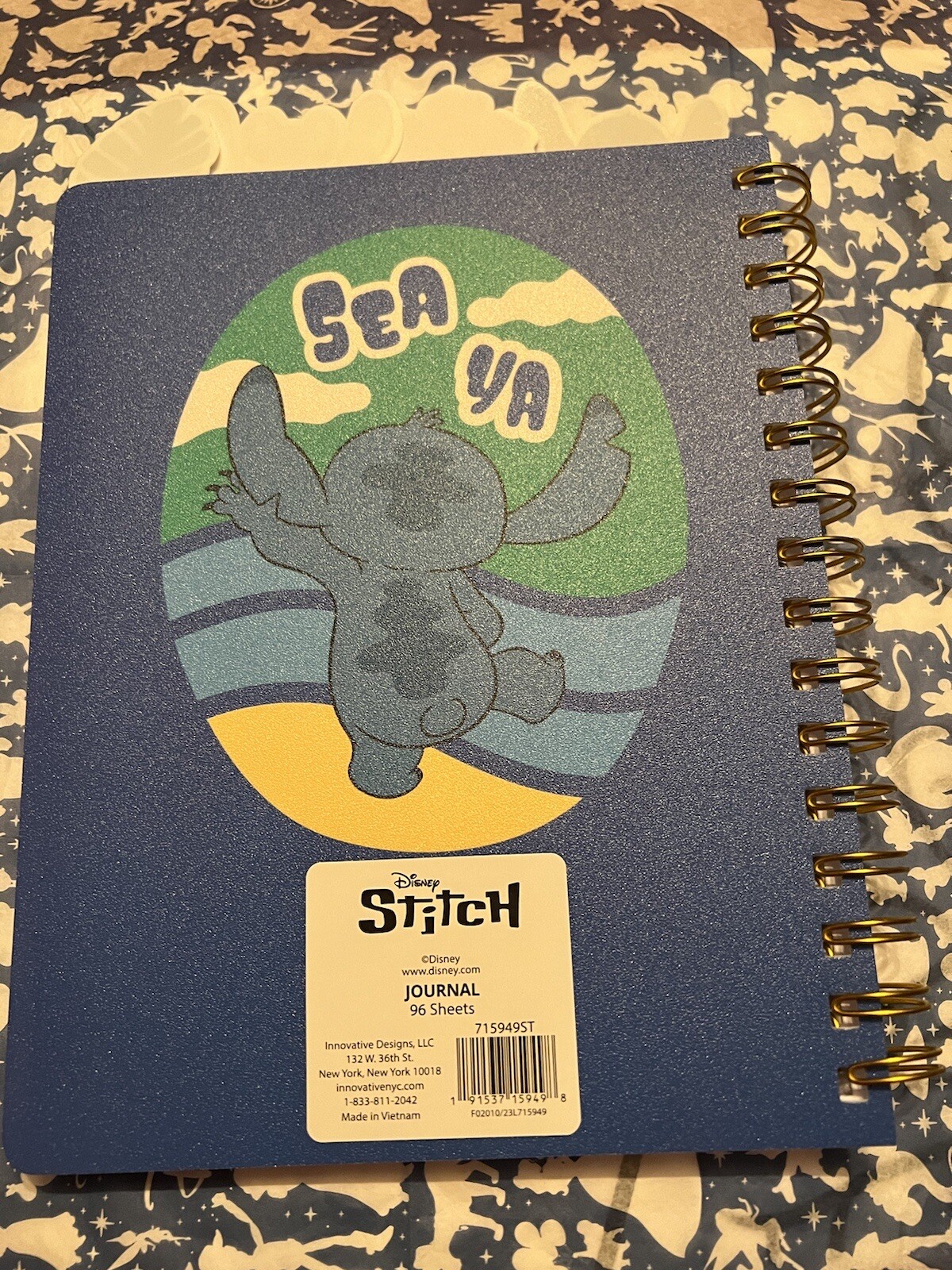 Stitch Journal Soft Plastic Cover with Tabs Aloha 96 Ruled Page