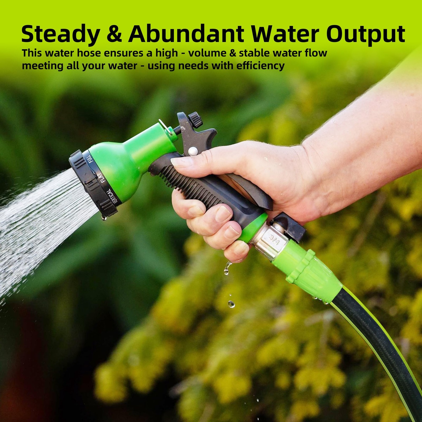 “3/4″ x 25 ft Heavy-Duty PVC Garden Hose – Flexible, Leakproof, No Kink”