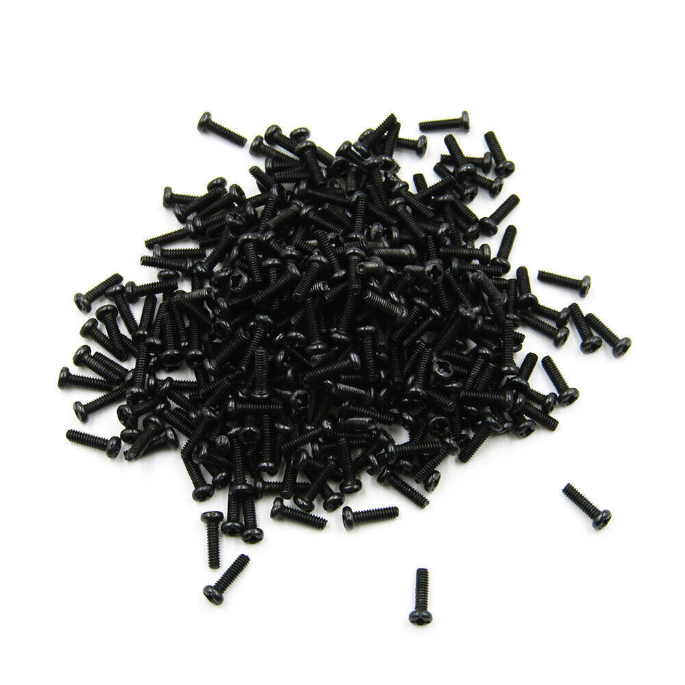 M1 M1.2 M1.4 M1.6 M1.7 M2 Black Steel Phillips Pan Head Small mini Screws Bolts