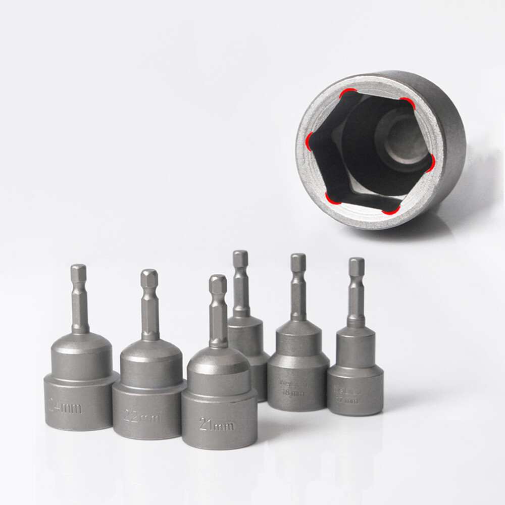 1/4″ Hex Magnetic Nut Driver Set 3 to 24mm Metric Socket Impact Drill Bits