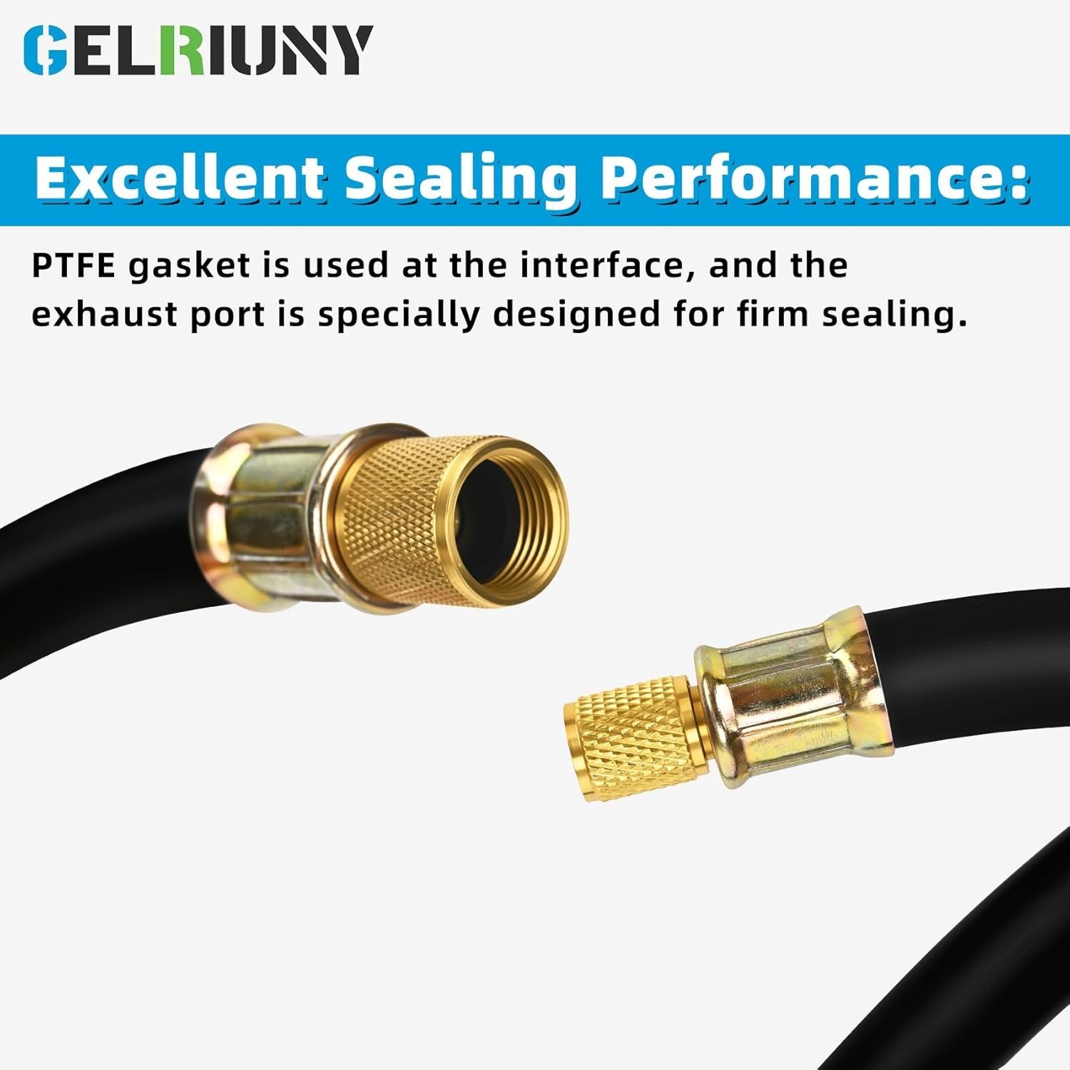2026 Upgrade 1/2″ HVAC Vacuum Hose, High-Flow 1/2″ to 3/8″, Black