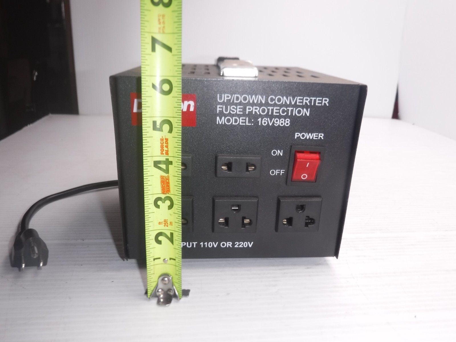 Dayton 16V988 UP/Down Converter Fuse Protection AC Output 110V Or 220V
