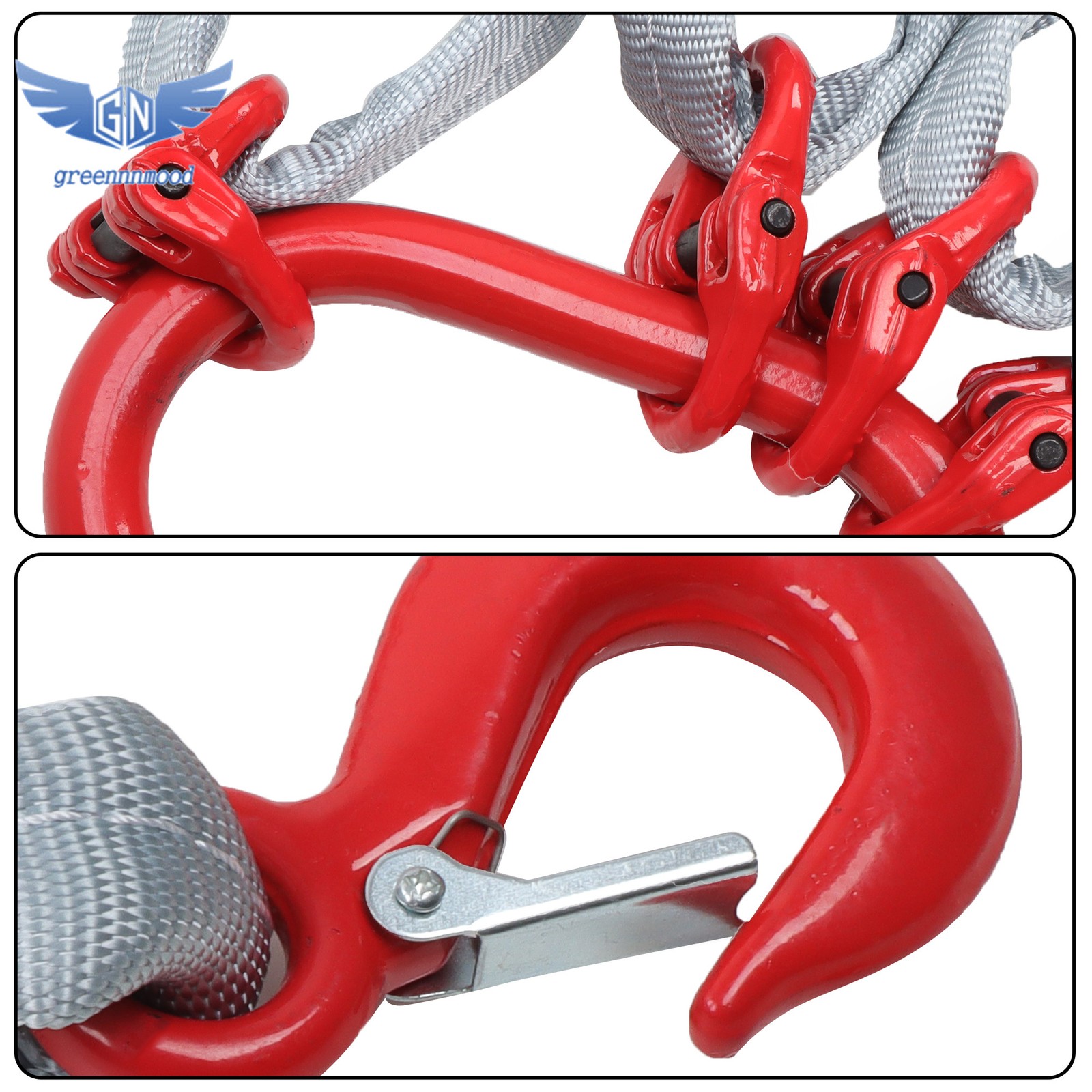 5ft 6610lbs Chain Sling for Lifting with G80 Alloy Steel Four Legs Grab Hook