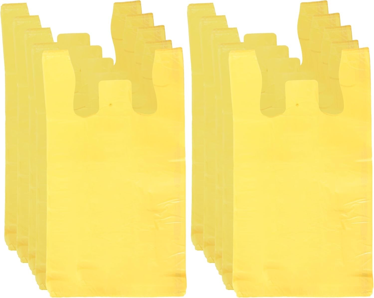 Yellow Plastic Shopping Bags 1000 Grocery Supermarket Merchandise 11″ x 6″ x 21″