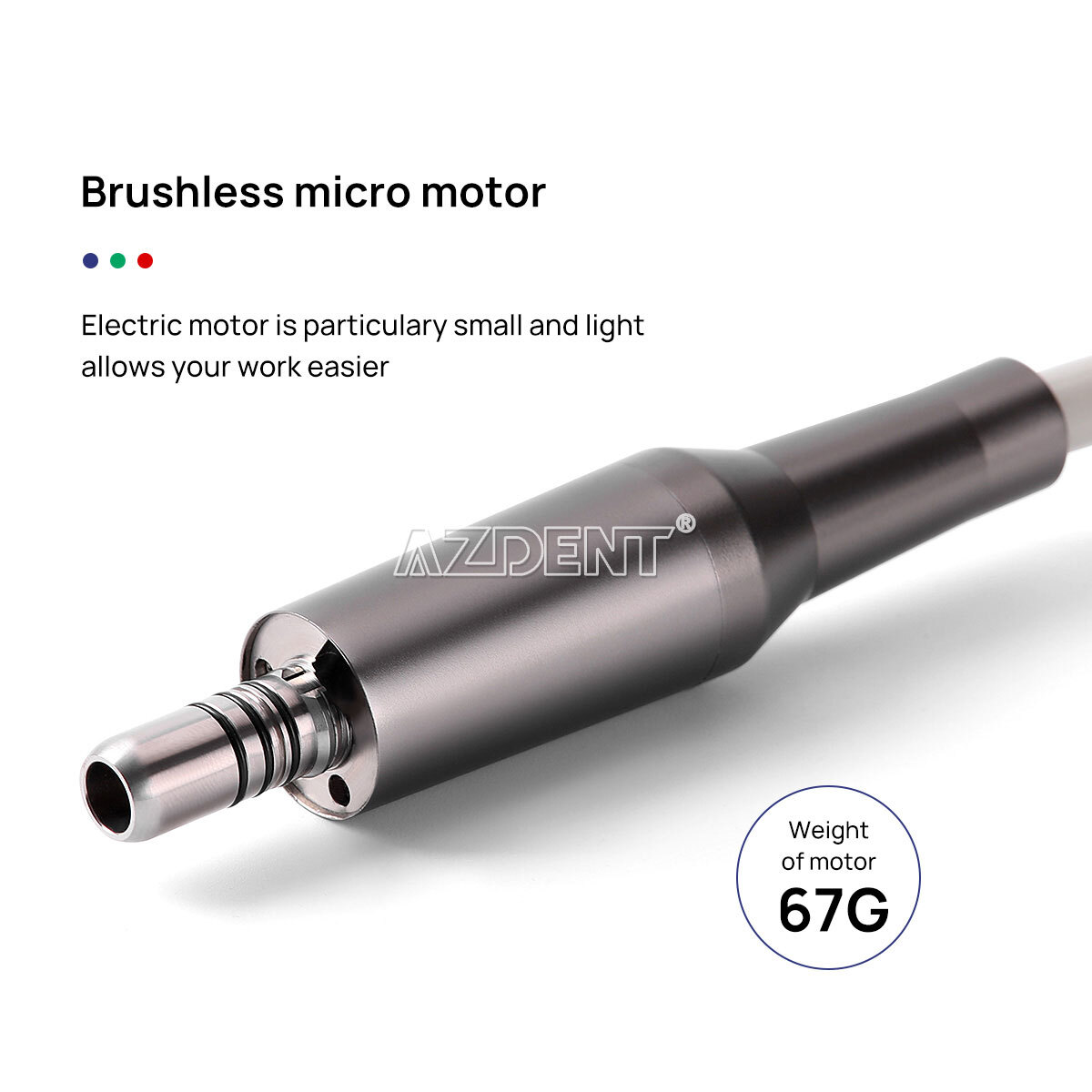 AZDENT Dental Brushless Electric Micro Motor/LED 1:5 /1:1 / 1:4.2 20:1 Handpiece
