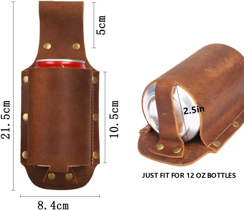 Beer Holder,Leather Beer Holster Bottle Holders,Beer Belt Holder Beer Gifts for