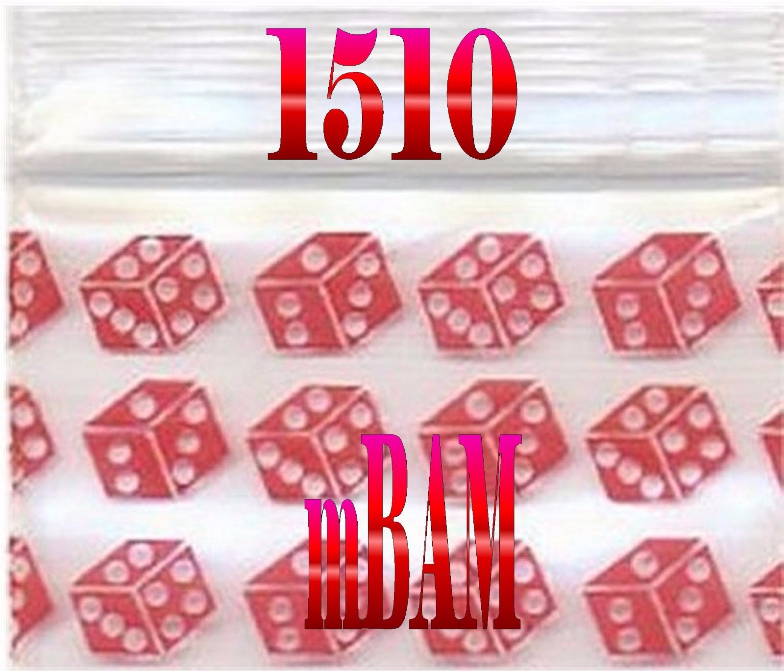 100 PACK BIG RED LIPS 1510 Apple Zip Baggies 1.5X1.0″ Mini Bags