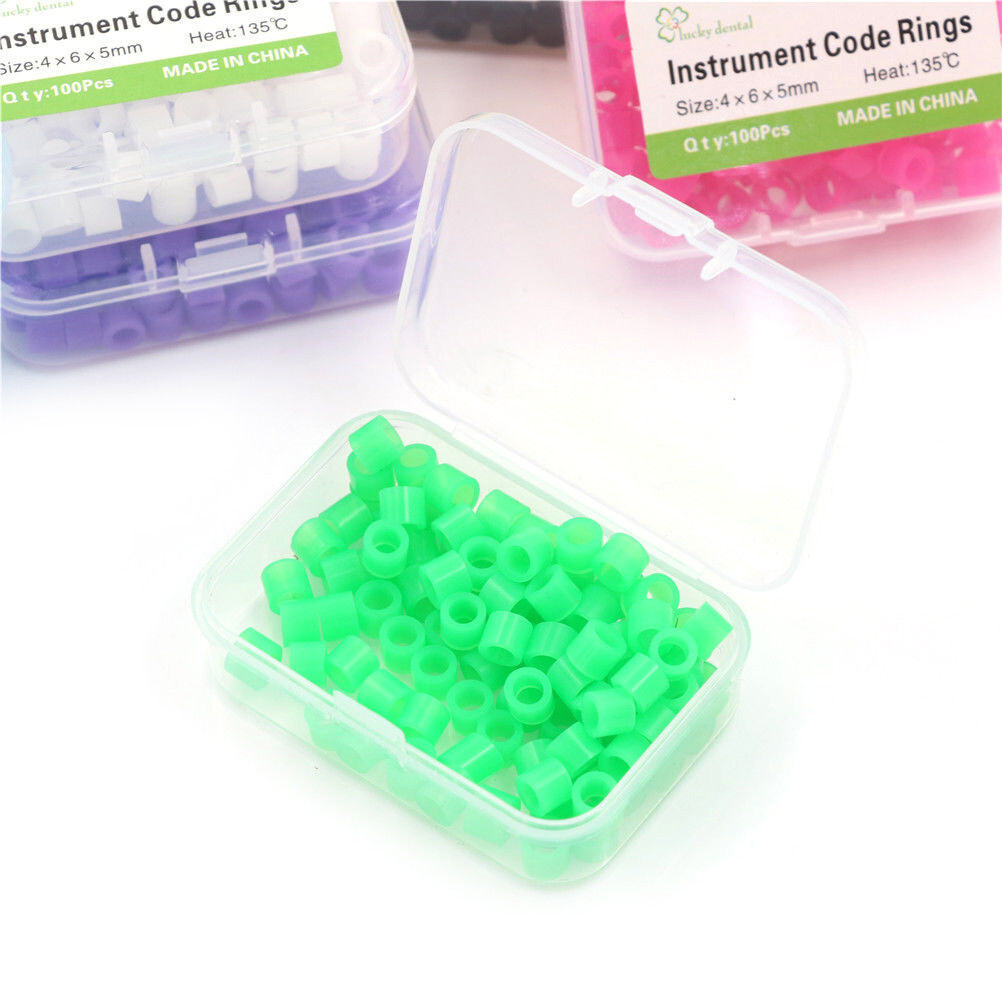 10Packs Dental Autoclavable 135ºC Bands Ring Recognition Silicone Color Large