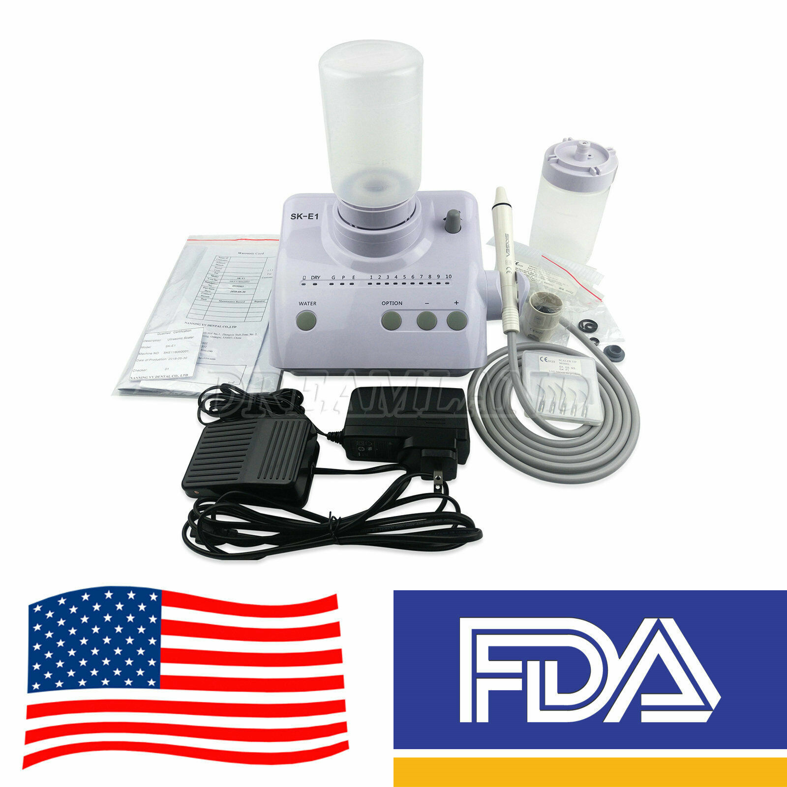FDA Piezo Dental Scaler Ultrasonic Cleaner Auto Water fit EMS Cavitron SK-E1