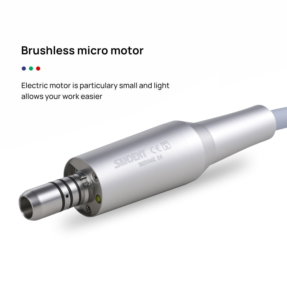 Dental Electric LED Brushless Micro Motor +1:5 Increasing Handpiece LED YBB-Mini