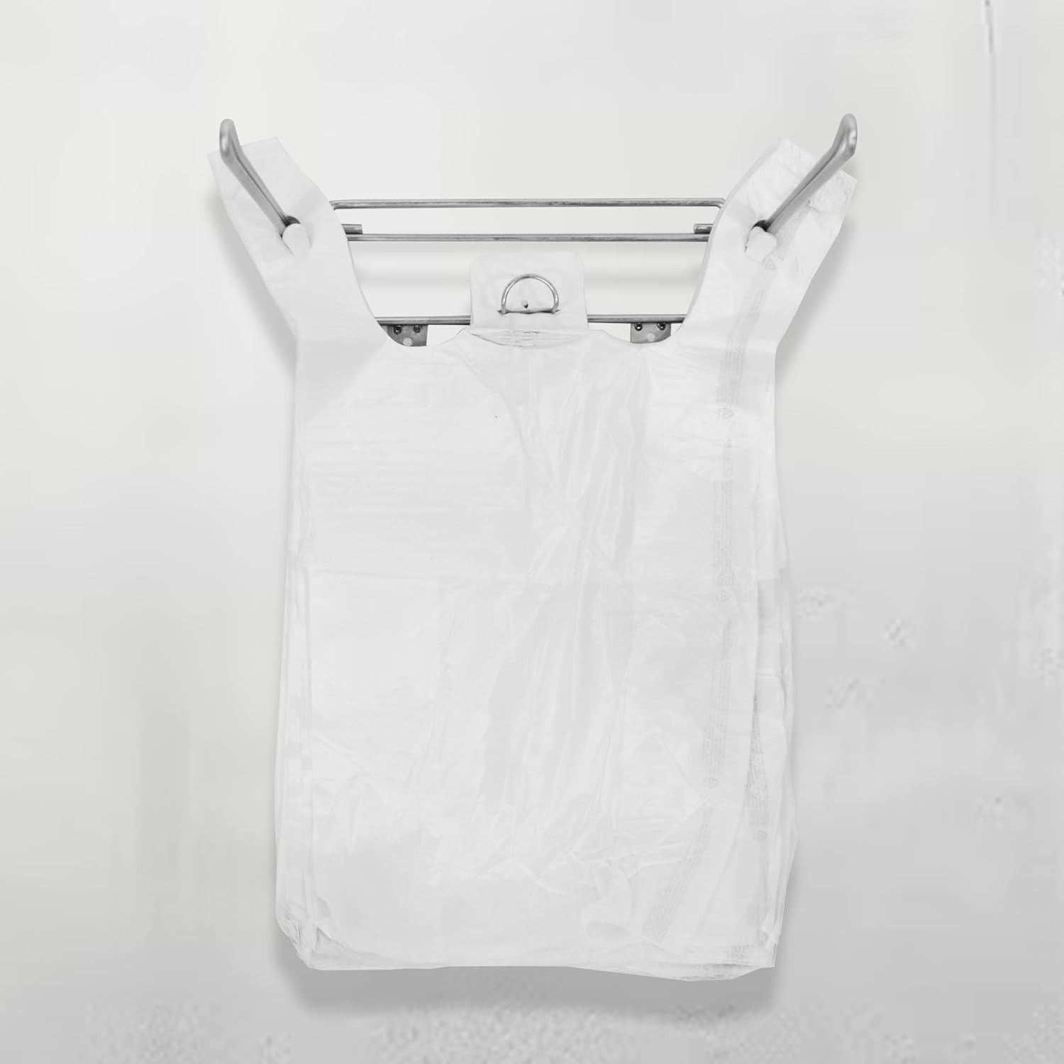 Hanging Plastic Bag Holder Holds 11 ½ x 6 x 21” T-Shirt Handle Bags