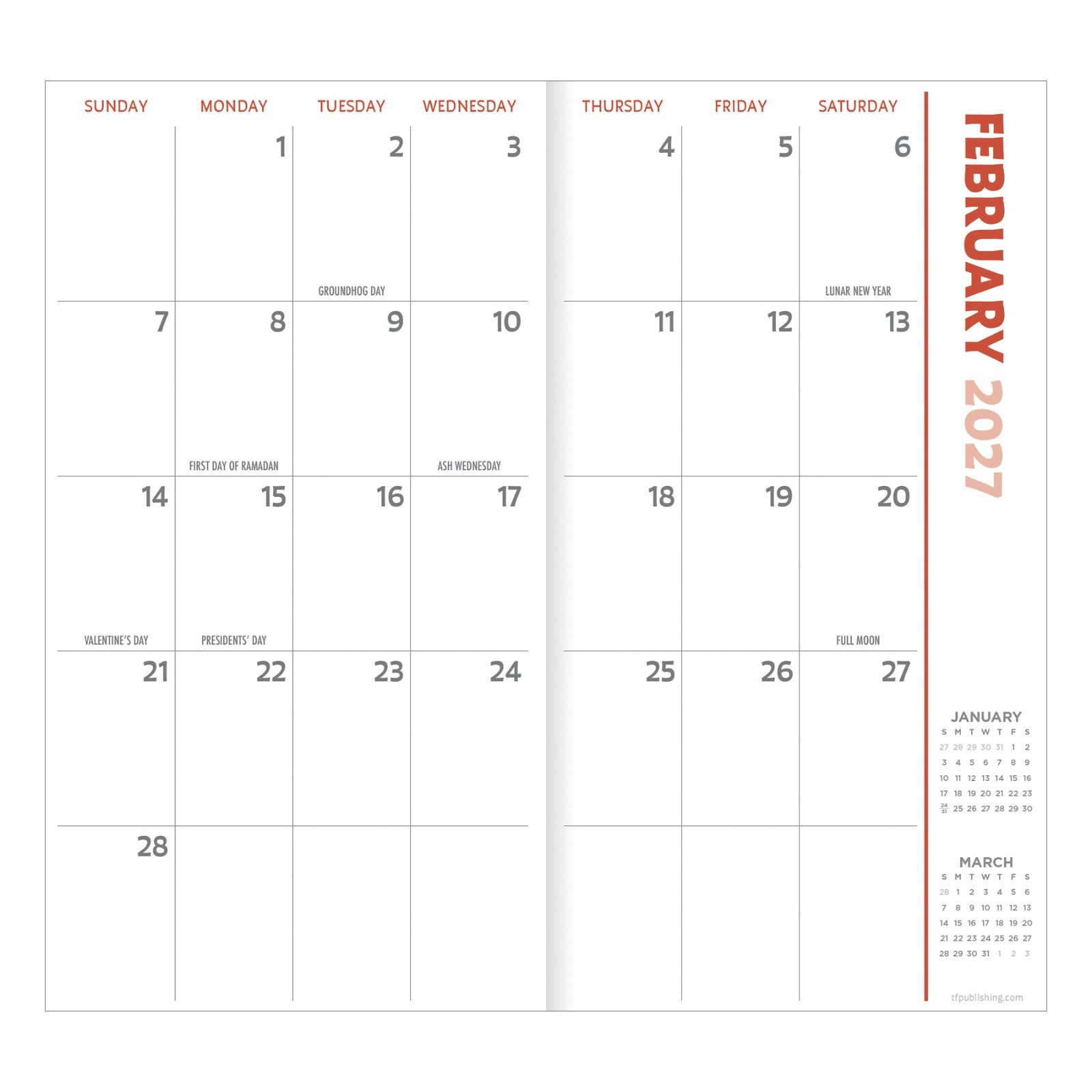 2027-2028 Lemon Small Monthly Pocket Planner