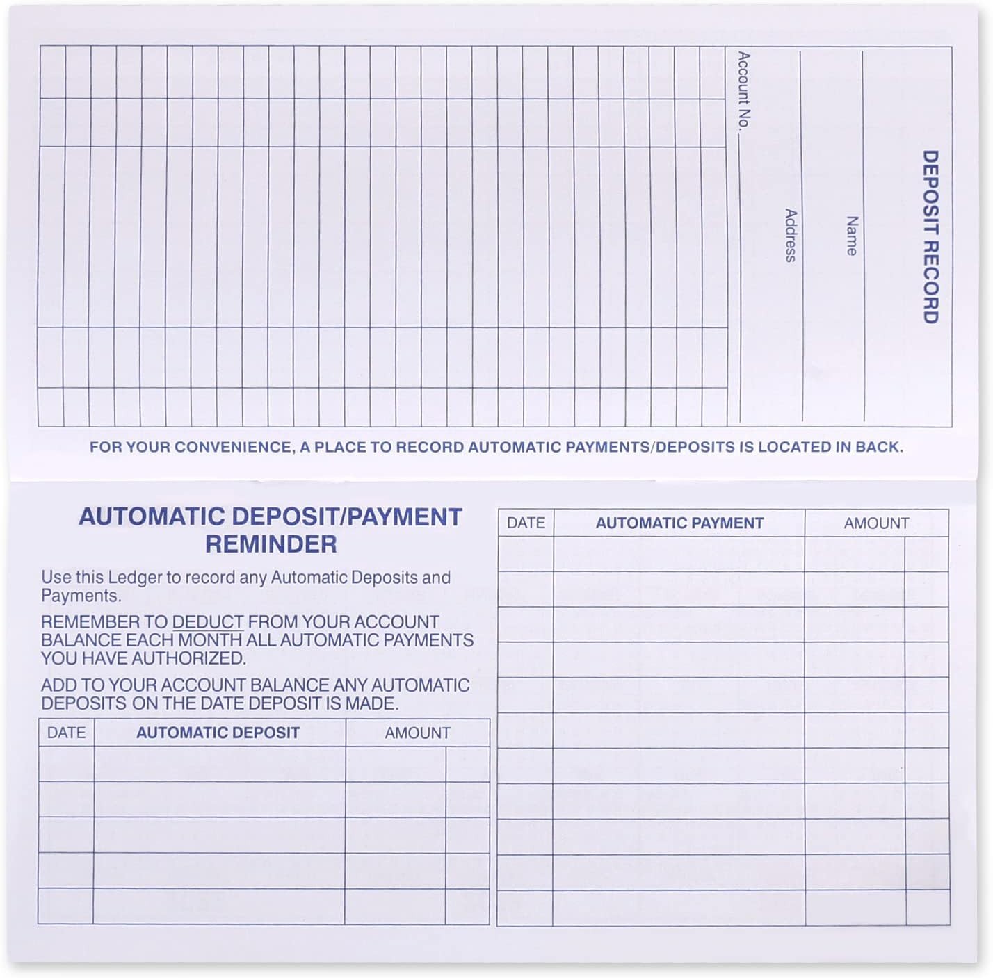 24PCS Check Registers Personal Checkbook Easy to Read Transaction Record Book
