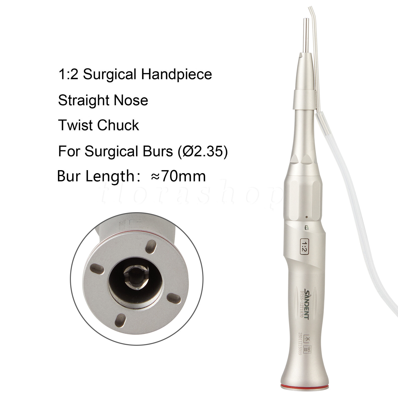 Dental 1:2 Increasing Surgical Osteotomy Handpiece Straight E-type HP Φ2.35mm