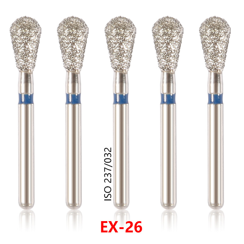 100x Brocas de fresa de diamante para dentista dental Taladro FG 1,6 mm 20 OEM