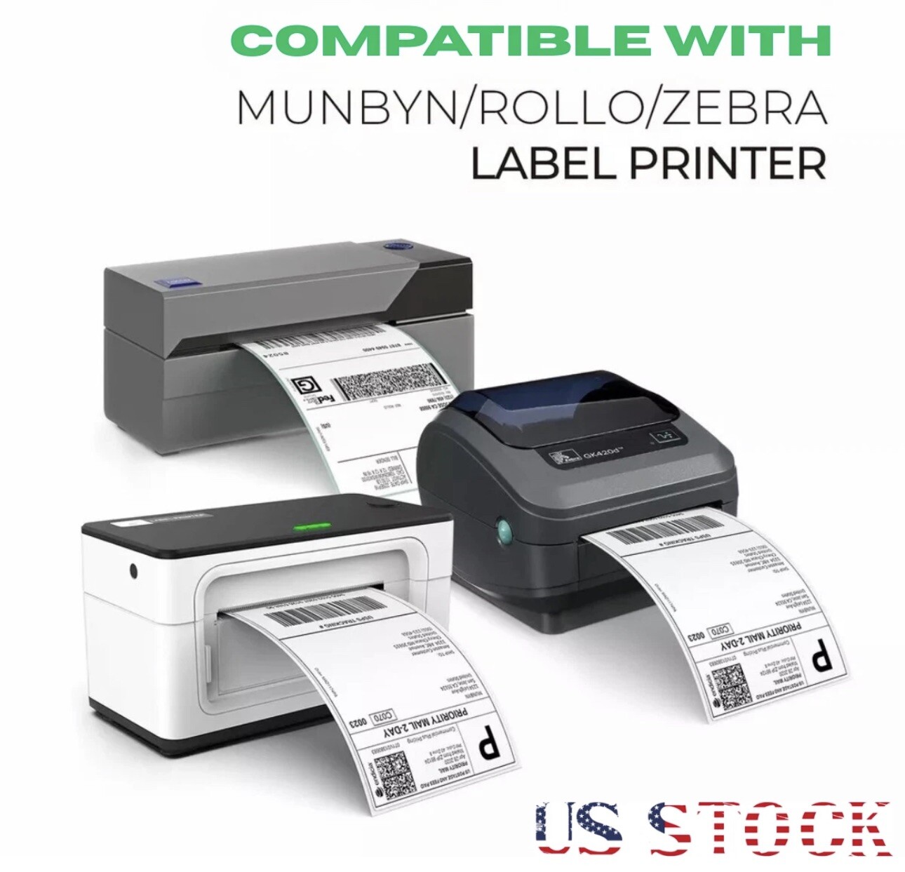 500Pack 500 4×6 Thermal Shipping Labels Foldable Any Prints Thermal LabelmPaper