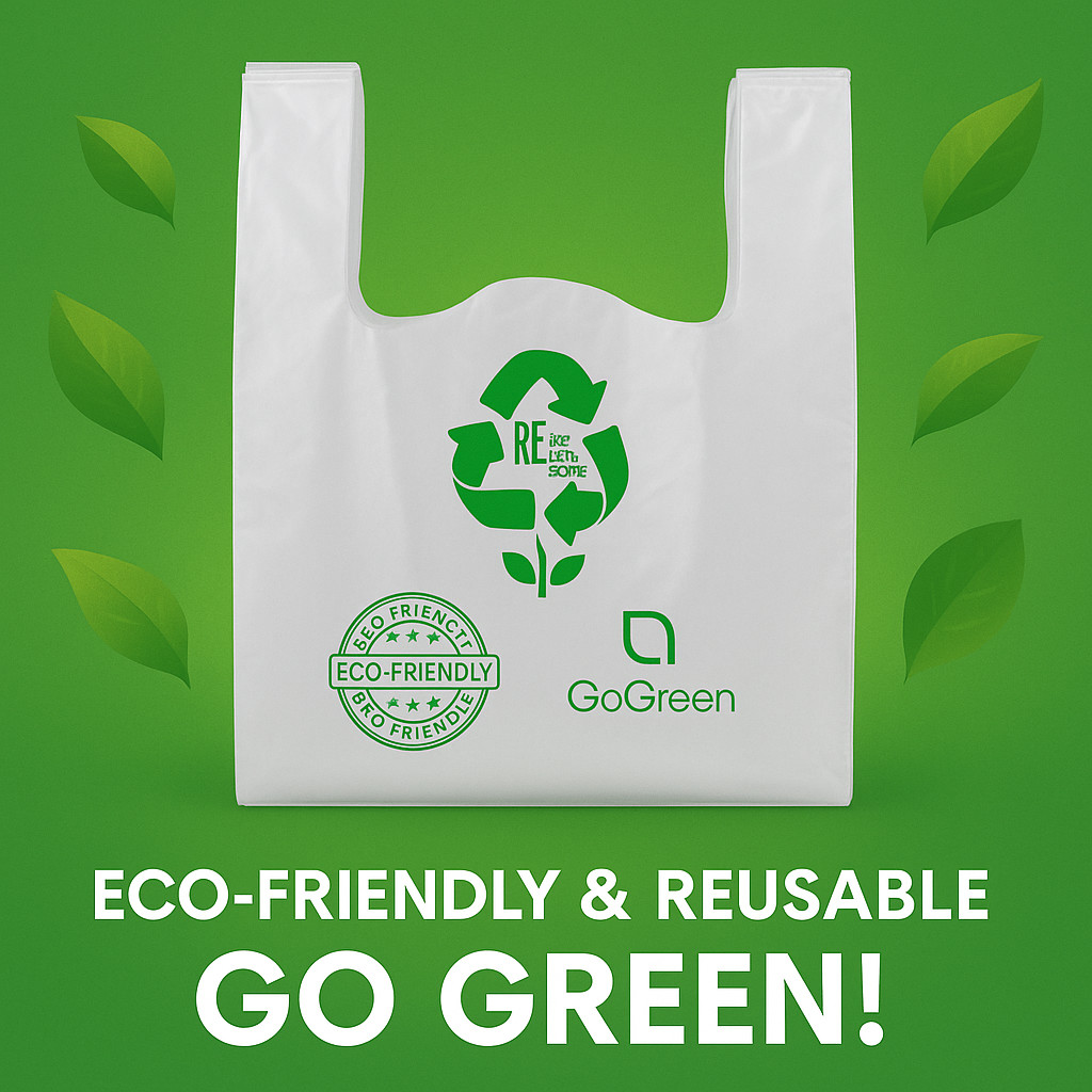 Clear Plastic T-Shirt Grocery Bags 3 Mil Heavy Duty Reusable 1/6 21×6.5×11.5