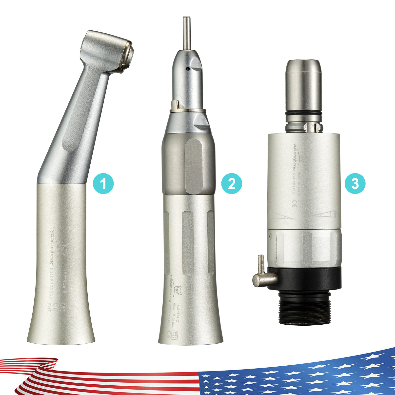 NSK Style Dental High/Low Speed Handpiece Kit E-generator LED Turbine 2/4Hole DM