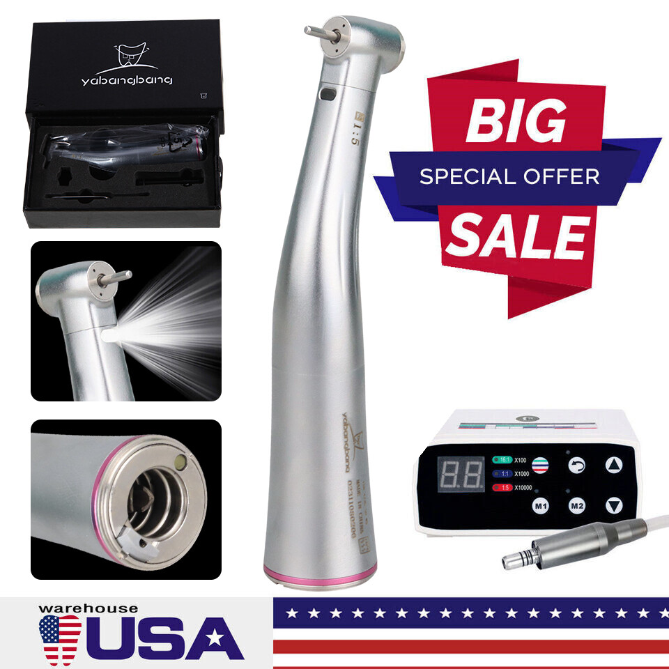Bien Air Style Dental Hi Speed Fiber Optic 1:5 L Electric Handpiece Contra Angle