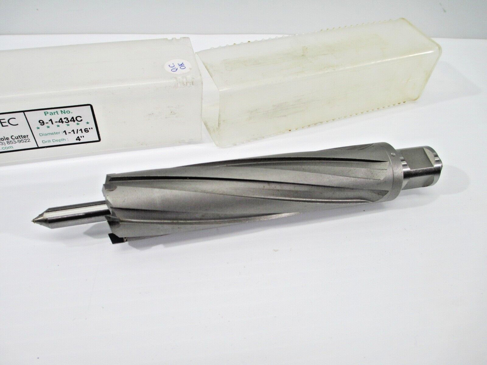 CS UNITEC CARBIDE CUTTER w/ PILOT PIN 9-1-434C 1-1/16″ DIAMETER 4″ DEPTH DRILL