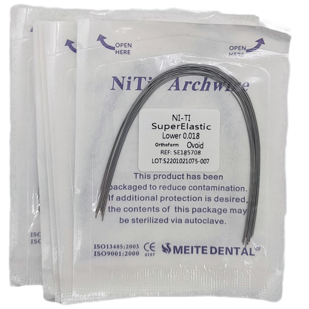 50 Packs Dental Orthodontic Super Elastic Wire Niti Round Arch Wires Ovoid Form