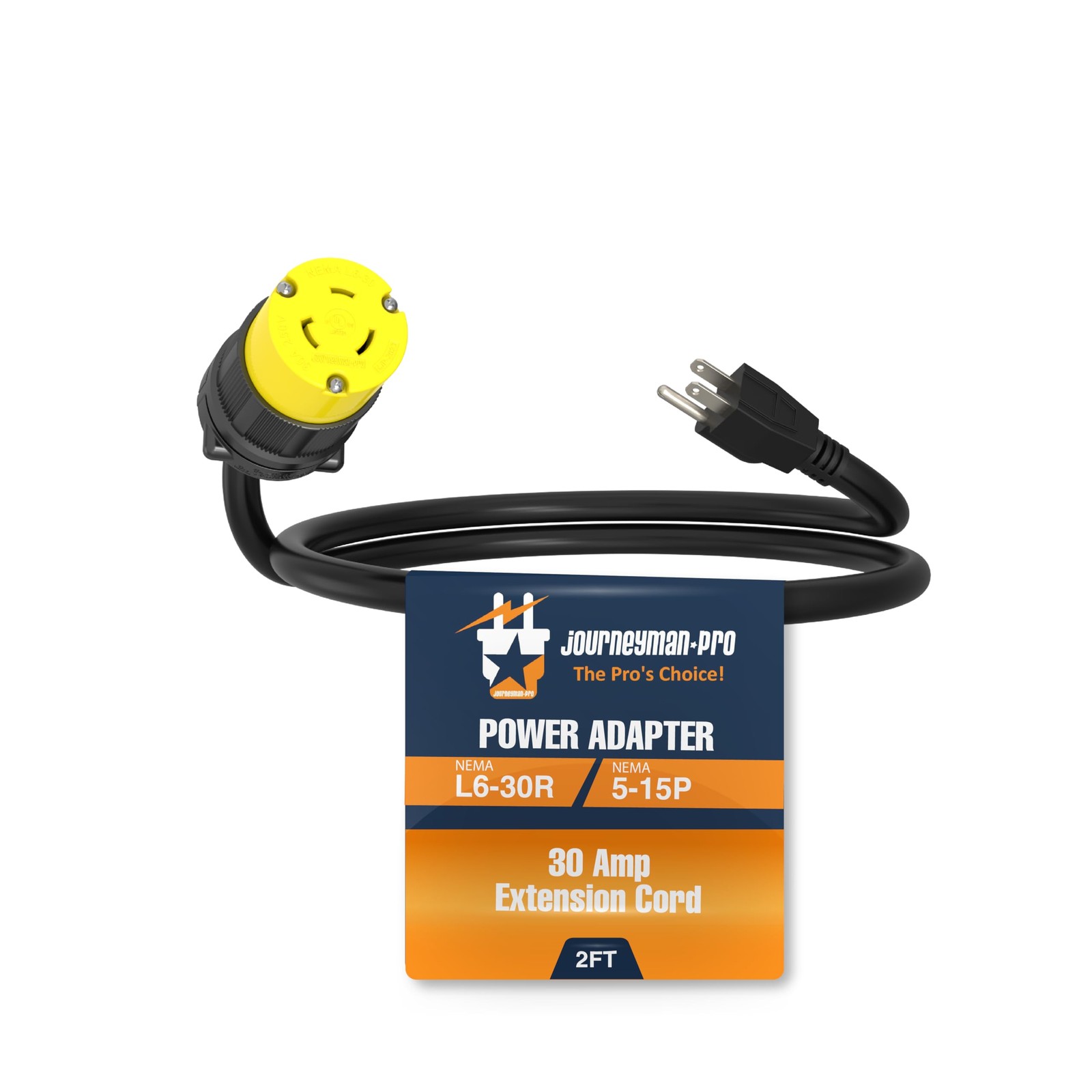 Pigtail 220V to 110V Outlet Adapter 2FT or 10FT for Plasma Cutters, yellow