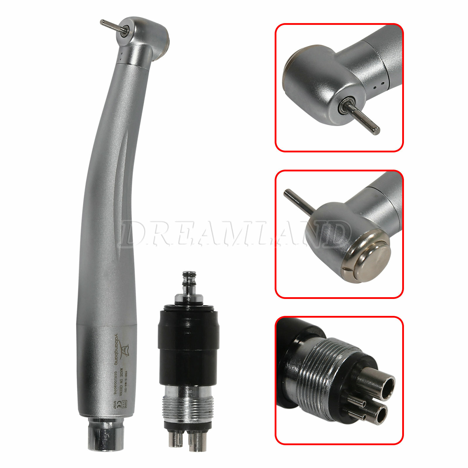 NSK/KAV Style Dental High Speed Handpiece with 4 Hole Quick Coupler 360° Swivel