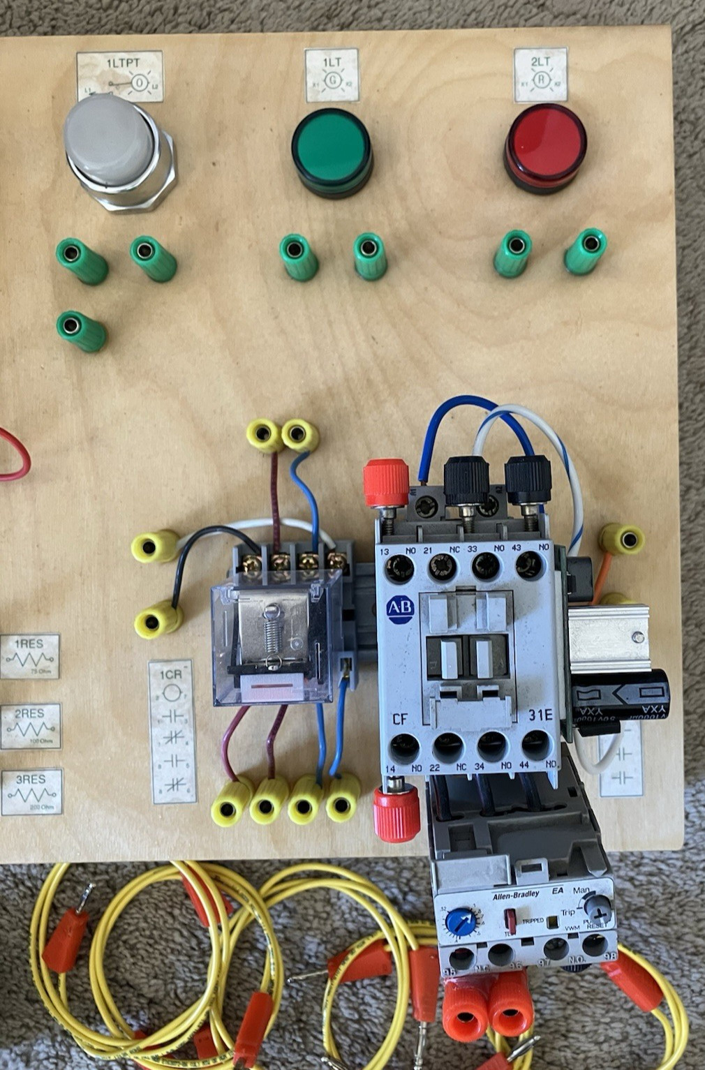 Electrical Training Board for Industrial Controls Education