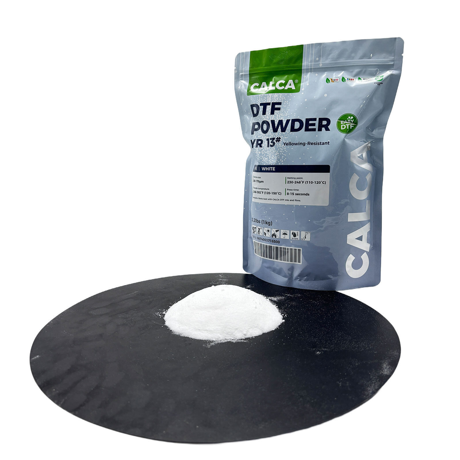 CALCA 2.2lbs DTF Powder Fabric Yellowing-Resistant Hot Melt Powder Fine