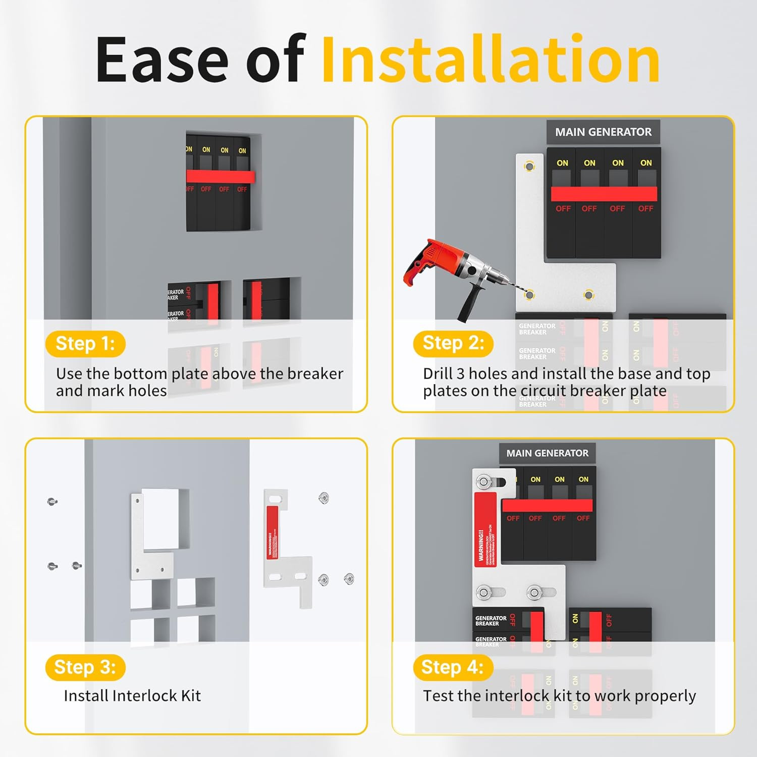 Generator Interlock Kit Compatible with ITE, Murray, Gould, Thomas, Siemens a…