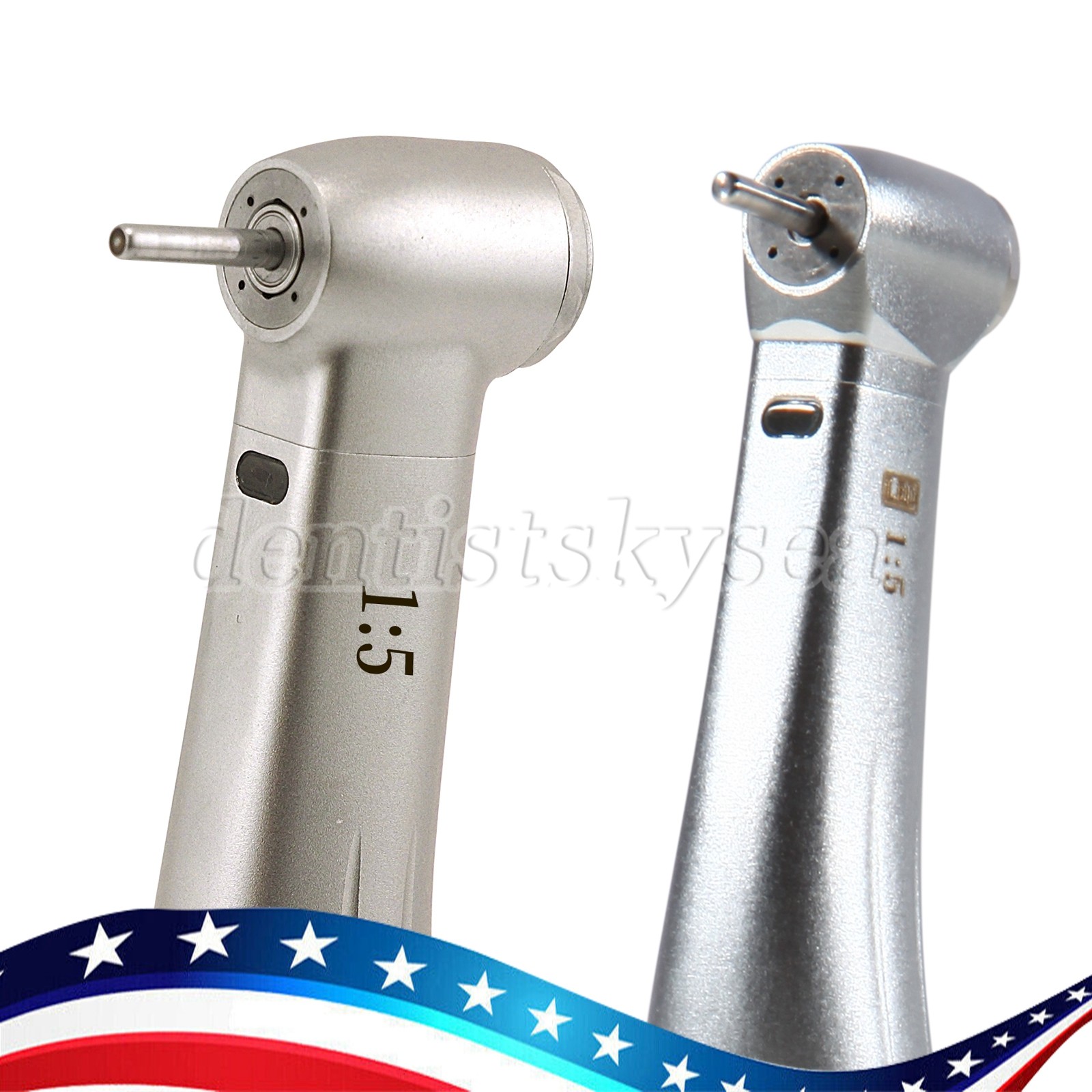 Dental 1:5 Increasing Contra Angle Optic LED Handpiece Fit Electric Motor